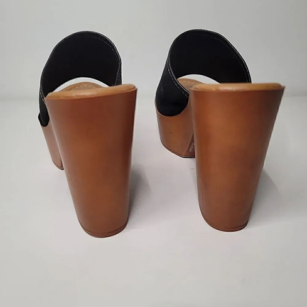 Bamboo black platform sandal  - Picture 8 of 9